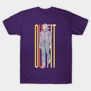 Lavender Hijab Lady T-Shirt